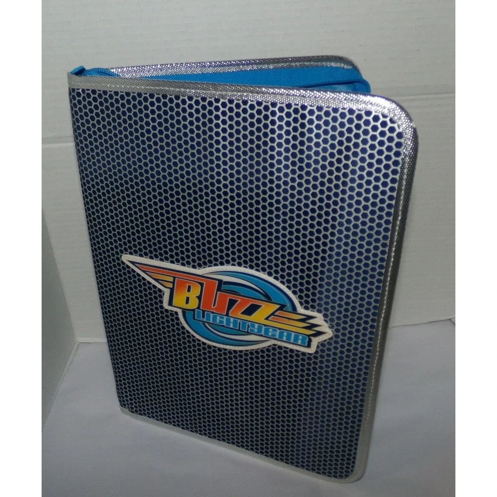 Disney Store Buzz Lightyear Zippered Portfolio Blue Honeycomb Toy Story